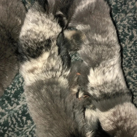 Unbranded Faux Rabbit Fur Scarf Grey - Picture 2 of 3